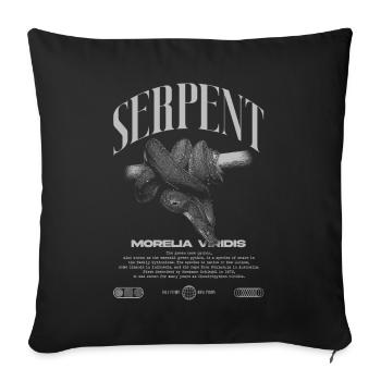 Green Tree Python Modern Reptile Keeper Streetwear - Sofa pillowcase 17,3'' x 17,3'' (45 x 45 cm) - black - Front