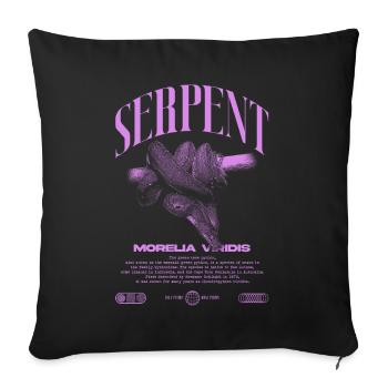 Green Tree Python Modern Reptile Keeper Streetwear - Sofa pillowcase 17,3'' x 17,3'' (45 x 45 cm) - black - Front
