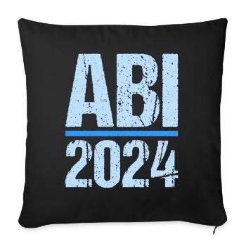 Abitur Jeunes Filles Abi Abitur 2024 - Housse de coussin décorative 45 x 45 cm - noir - Devant
