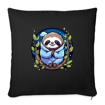 Sloth - Sofa pillowcase 17,3'' x 17,3'' (45 x 45 cm) - black - Front