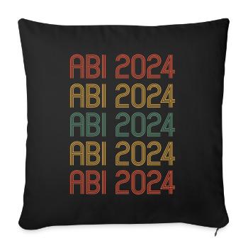 Abitur Young Girls Abi Abitur 2024 - Sofa pillowcase 17,3'' x 17,3'' (45 x 45 cm) - black - Front