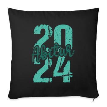 Abitur Young Girls Abi Abitur 2024 - Sofa pillowcase 17,3'' x 17,3'' (45 x 45 cm) - black - Front