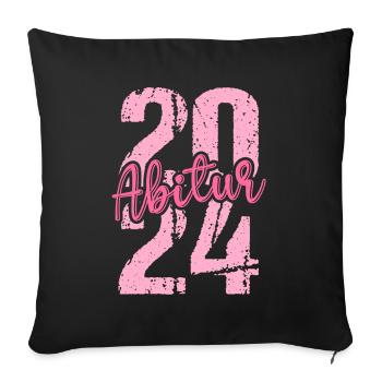 Abitur Jeunes Filles Abi Abitur 2024 - Housse de coussin décorative 45 x 45 cm - noir - Devant