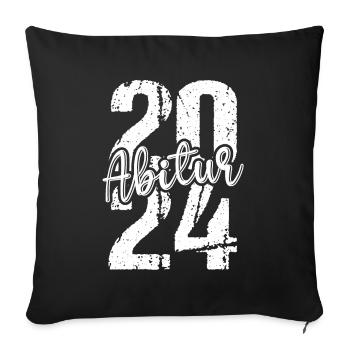 Abitur Jeunes Filles Abi Abitur 2024 - Housse de coussin décorative 45 x 45 cm - noir - Devant
