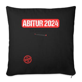 Abitur Young Girls Abitur Abitur 2024 - Sofa pillowcase 17,3'' x 17,3'' (45 x 45 cm) - black - Front