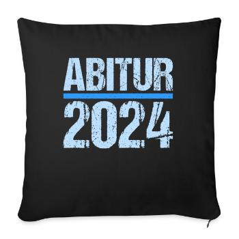 Abitur Jeunes Filles Abi Abitur 2024 - Housse de coussin décorative 45 x 45 cm - noir - Devant