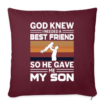 My Best Friend My Son - Sofa pillowcase 17,3'' x 17,3'' (45 x 45 cm) - burgundy - Front