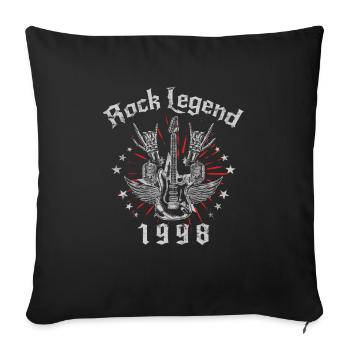 1998 Birthday Rock Legends Guitar - Sofa pillowcase 17,3'' x 17,3'' (45 x 45 cm) - black - Front