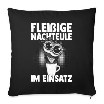 Night Shift Dog Beagle - Sofa pillowcase 17,3'' x 17,3'' (45 x 45 cm) - black - Front