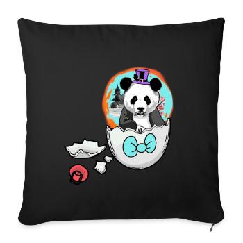 Fantasy Panda Bear Panda Bear Bear - Housse de coussin décorative 45 x 45 cm - noir - Devant