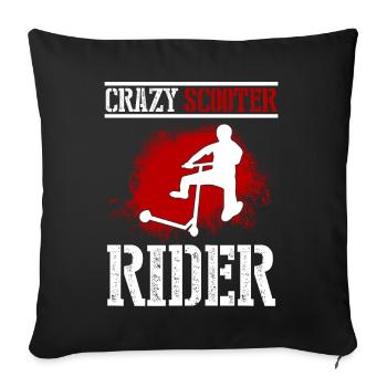 Kick Scooter Stunt Scooter Kick Skater Scooter - Sofa pillowcase 17,3'' x 17,3'' (45 x 45 cm) - black - Front