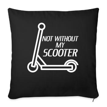 Kick Scooter Rider - Sofa pillowcase 17,3'' x 17,3'' (45 x 45 cm) - black - Front