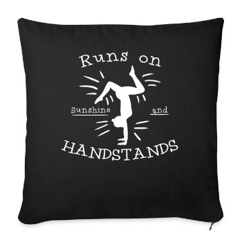Gymnast Gymnastics Handstands Handstand - Sofakissenbezug 45 x 45 cm - Schwarz - Vorne