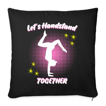 Handstands Gymnast Handstand - Sofakissenbezug 45 x 45 cm - Schwarz - Vorne