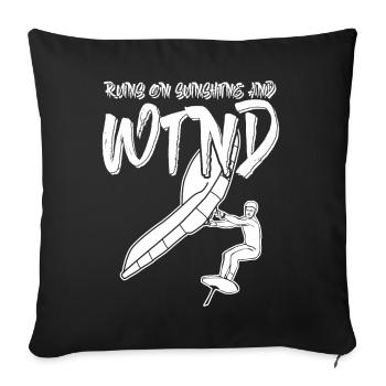 Wing Surfing Winging Wing Foiling - Sofa pillowcase 17,3'' x 17,3'' (45 x 45 cm) - black - Front