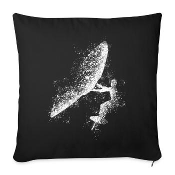 Wing Foiling Winging Wing Surfing - Sofa pillowcase 17,3'' x 17,3'' (45 x 45 cm) - black - Front