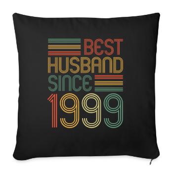Best husband since 1999 25th wedding anniversary - Sofa pillowcase 17,3'' x 17,3'' (45 x 45 cm) - black - Front