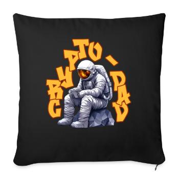 Crypto Dad Father's Day Funny Cryptocurrency Trade - Sofakissenbezug 45 x 45 cm - Schwarz - Vorne