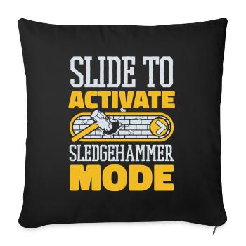 Schieben Sie den Schieberegler, um den Vorschlaghammer-Modus zu aktivieren Expertenhaus - Sofakissenbezug 45 x 45 cm - Schwarz - Vorne