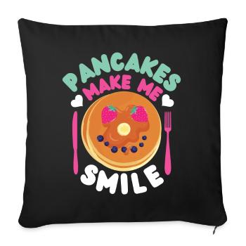 Pancake Lover Kids Pancakes Make - Sofa pillowcase 17,3'' x 17,3'' (45 x 45 cm) - black - Front