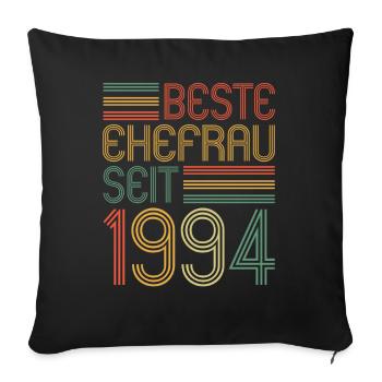 Best wife since 1994 30th wedding anniversary - Sofa pillowcase 17,3'' x 17,3'' (45 x 45 cm) - black - Front