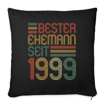 Best husband since 1999 25th wedding anniversary - Sofa pillowcase 17,3'' x 17,3'' (45 x 45 cm) - black - Front