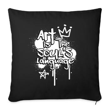 Motivational Quote Graffiti Text Urban Hip Hop - Sofakissenbezug 45 x 45 cm - Schwarz - Vorne