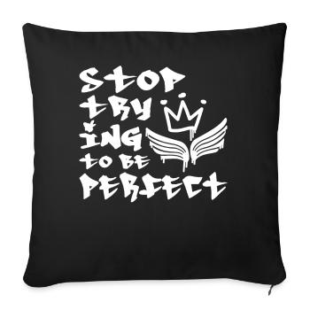 Positive Quote Graffiti Style 80s 90s Hip Hop - Sofakissenbezug 45 x 45 cm - Schwarz - Vorne