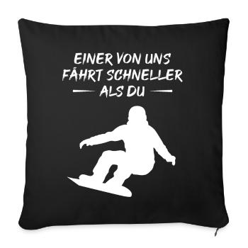 Fast Boarder - Gift - Sofa pillowcase 17,3'' x 17,3'' (45 x 45 cm) - black - Front