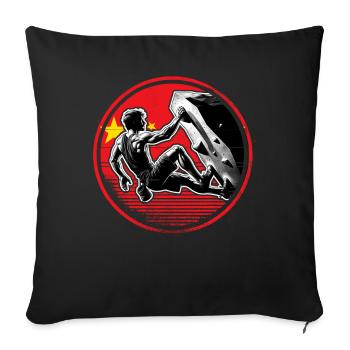 Chinan Climber – Distressed Boulderer Climbing - Sofa pillowcase 17,3'' x 17,3'' (45 x 45 cm) - black - Front