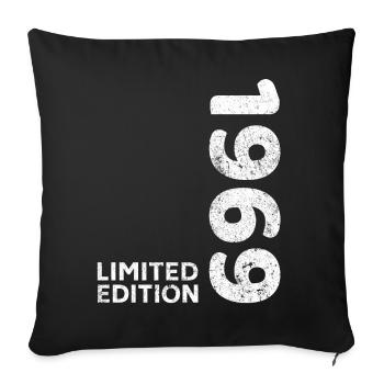 Birthday 1969 Limited Edition Vintage 1969 - Sofa pillowcase 17,3'' x 17,3'' (45 x 45 cm) - black - Front