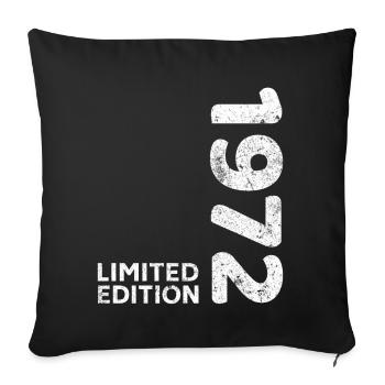 Birthday 1972 Limited Edition Vintage 1972 - Sofa pillowcase 17,3'' x 17,3'' (45 x 45 cm) - black - Front
