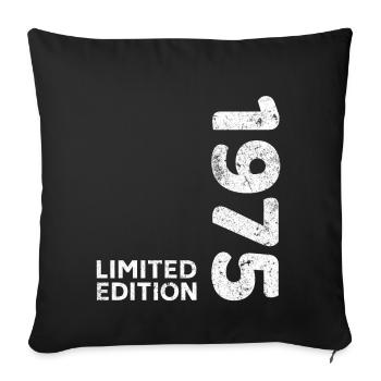 Birthday 1975 Limited Edition Vintage 1975 - Sofa pillowcase 17,3'' x 17,3'' (45 x 45 cm) - black - Front