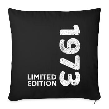 Birthday 1973 Limited Edition Vintage 1973 - Sofa pillowcase 17,3'' x 17,3'' (45 x 45 cm) - black - Front
