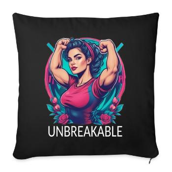 Le pouvoir des filles - Housse de coussin décorative 45 x 45 cm - noir - Devant