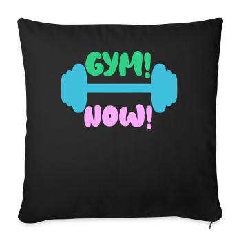 Fitness Gym Bodybuilding Bodybuilder - Sofa pillowcase 17,3'' x 17,3'' (45 x 45 cm) - black - Front