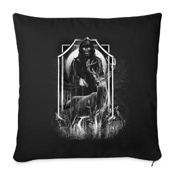 Deer, Forest, Creature, Death, Horror, Halloween, Monster - Sofa pillowcase 17,3'' x 17,3'' (45 x 45 cm) - black - Front