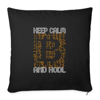 Hodl Crypto Bitcoin BTC Miner Blockchain Trader - Sofa pillowcase 17,3'' x 17,3'' (45 x 45 cm) - black - Front