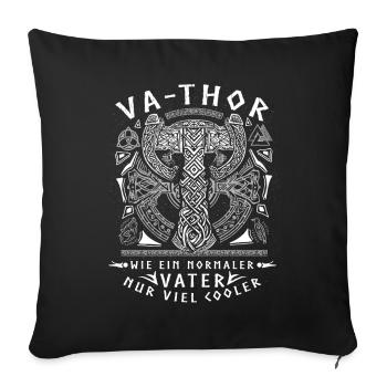 Vathor - Father's Day Father's Day Gift Viking - Sofa pillowcase 17,3'' x 17,3'' (45 x 45 cm) - black - Front