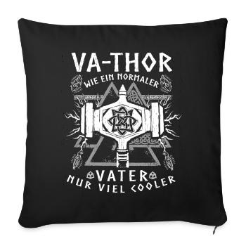 Vathor - Father's Day Father's Day Gift Viking - Sofa pillowcase 17,3'' x 17,3'' (45 x 45 cm) - black - Front