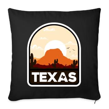 Texas Desert Sunset Crest - Sofakissenbezug 45 x 45 cm - Schwarz - Vorne