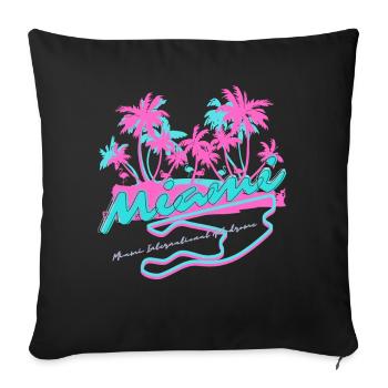 Grand Prix Miami Florida 2024 Season - Sofa pillowcase 17,3'' x 17,3'' (45 x 45 cm) - black - Front