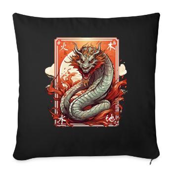 Tarot Card Mystical Dragon Chinese Zodiac Sign - Sofakissenbezug 45 x 45 cm - Schwarz - Vorne