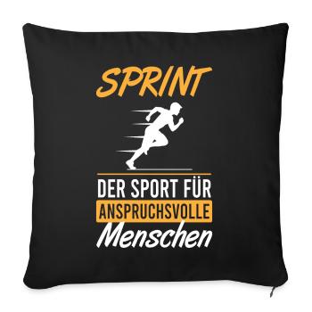 Sprinter Elite Sport d’Endurance - Housse de coussin décorative 45 x 45 cm - noir - Devant