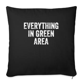 Everything In Green Area Denglish - Sofa pillowcase 17,3'' x 17,3'' (45 x 45 cm) - black - Front