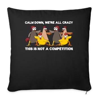 Chicken Chickens Farm Poultry Farmer - Sofa pillowcase 17,3'' x 17,3'' (45 x 45 cm) - black - Front