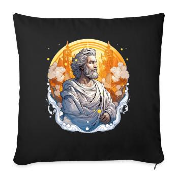 St. Joseph Religious Christian Catholic Saint - Sofakissenbezug 45 x 45 cm - Schwarz - Vorne