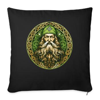 St Patrick Christian Spirituality Catholic Patron - Sofakissenbezug 45 x 45 cm - Schwarz - Vorne