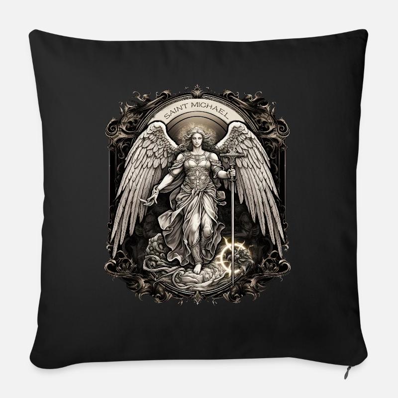 St Michael The Archangel Catholic Saint Religious - Sofakissenbezug 45 x 45 cm - Schwarz
