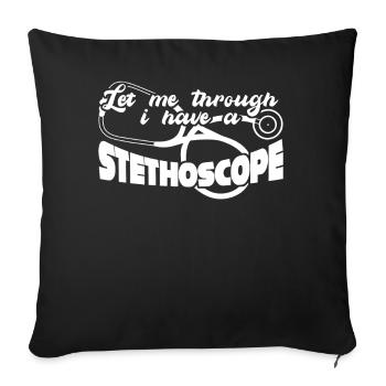Nurse Medicine Anesthetist Doctor - Sofa pillowcase 17,3'' x 17,3'' (45 x 45 cm) - black - Front